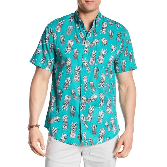 Trunks Surf and Swim CO. Pineapple Print Shirt S - Picture 2 of 8